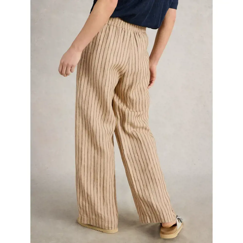 White Stuff Belle Linen Wide Leg Trousers